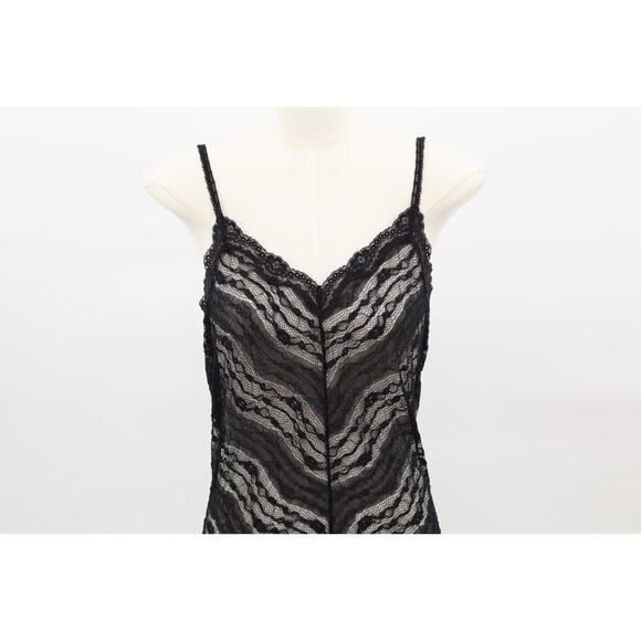 Free People Intimately Women's Black Stretch Lace Mini Slip Dress Sz L Whimsigth - Picture 3 of 5